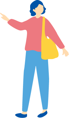 右手を挙げている女性画像